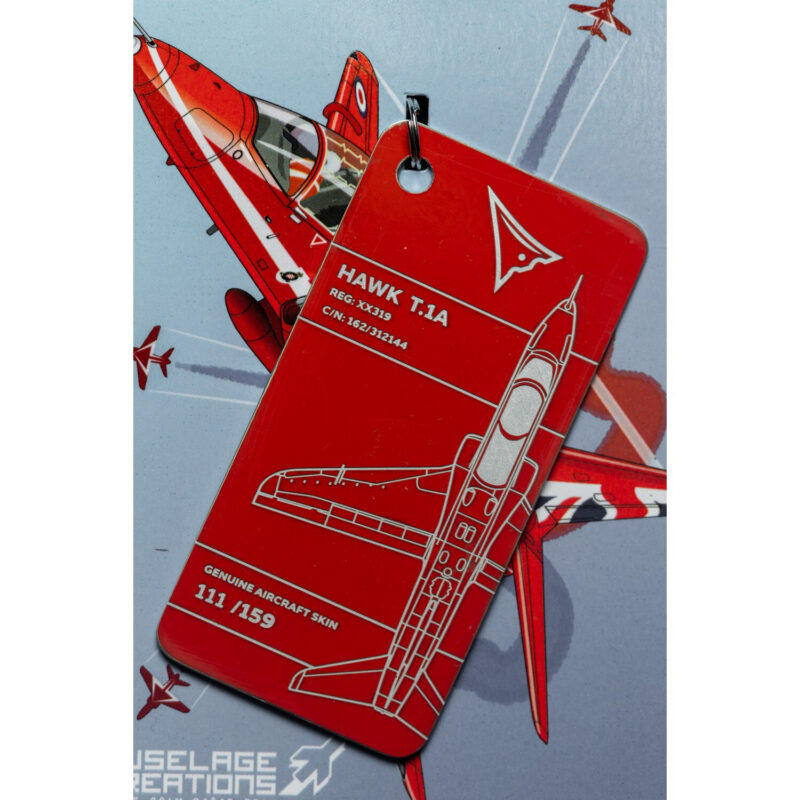 Fuselage Aircraft Original Skin Tag Keychain Tag Hawk T.1A Reg: XX319 - Image 2