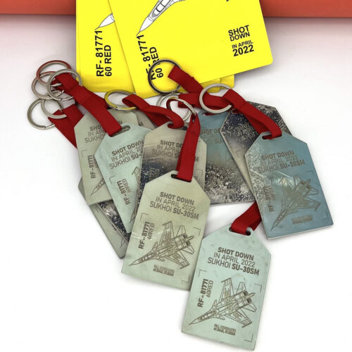 Fuselage Aircraft Original Skin Tag Keychain Tag SU-30SM (RF-81771 60 RED)