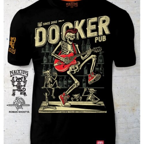 Man's T-shirt Docker Pub Beer  Peklo HELL