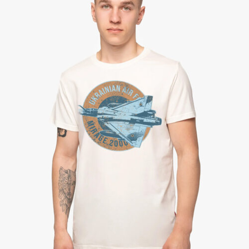 Man's T-shirt  MIRAGE 2000. ROUNDEL. War in Ukraine Patriotic