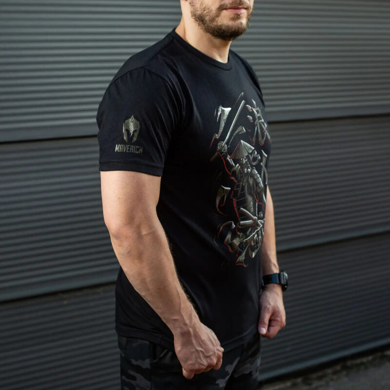 Man's T-shirt Ronin Biker Brutal. War in Ukraine Patriotic - Image 2