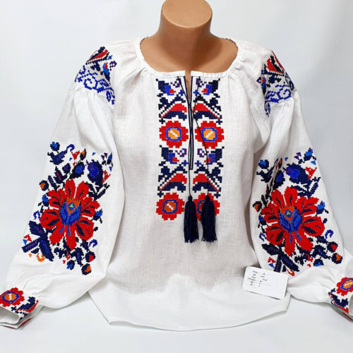 Women's Linen blouse Individual Tailoring Shirt Vyshyvanka Embroidery Traditiona