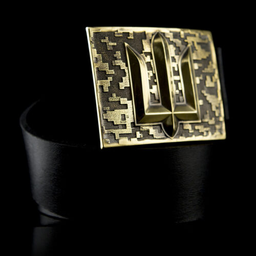 Belt Stainless Steel Genuine Leather Armed Forces of Ukraine ZSU ЗСУ Black/Brown