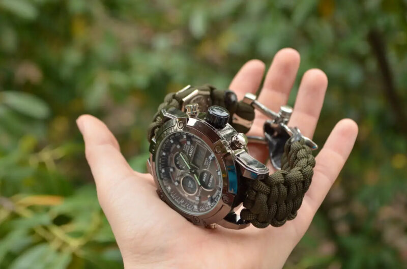 Bracelet + Watch Survival Paracord Jewelry Brutal "Wolf".  Сustom-sized - Image 5