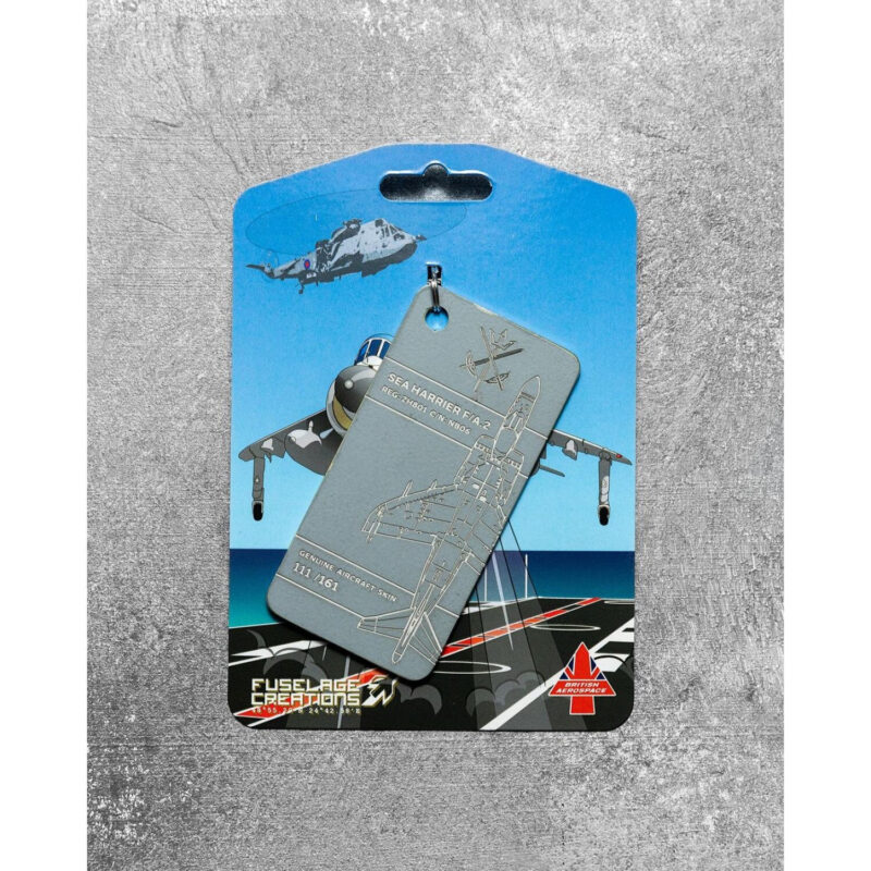Fuselage Aircraft Original Skin Tag SEA Harrier F/A 2 Reg: ZH801 Fighter-bomber - Image 2