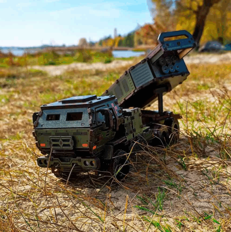 M142 HIMARS 3D Wooden Puzzle With Ukrainian Army Eblems 1/35. War in Ukraine - Image 11