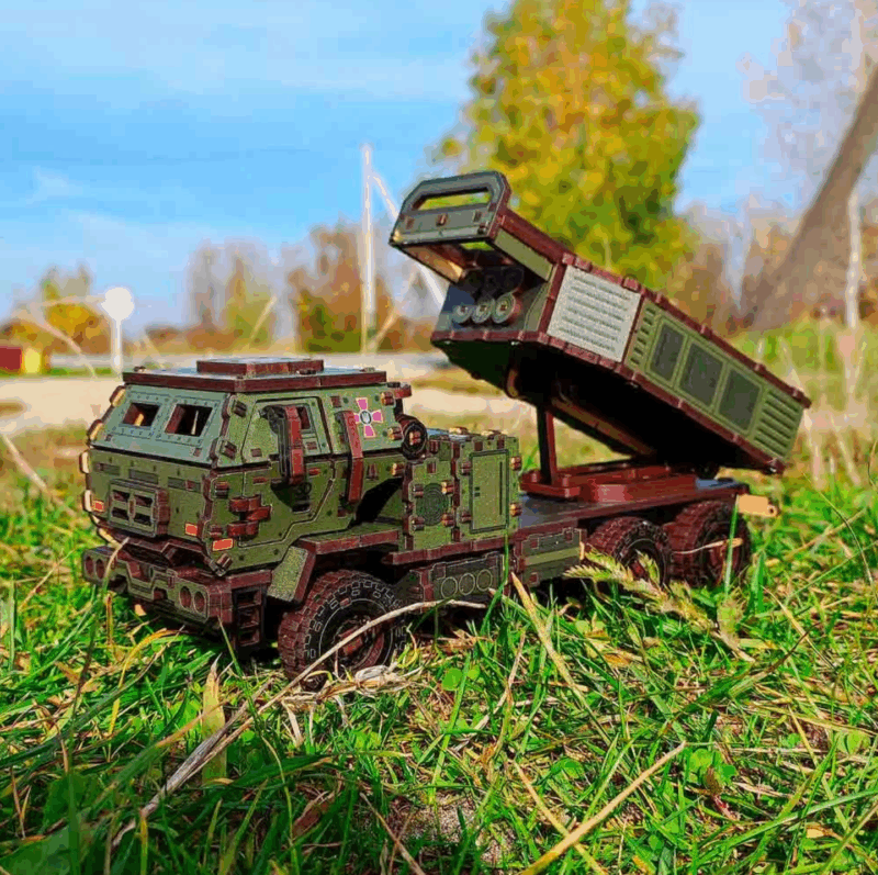M142 HIMARS 3D Wooden Puzzle With Ukrainian Army Eblems 1/35. War in Ukraine - Image 14