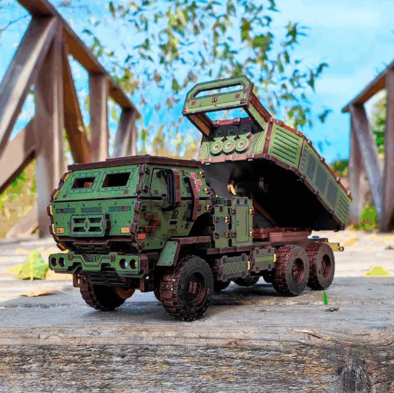 M142 HIMARS 3D Wooden Puzzle With Ukrainian Army Eblems 1/35. War in Ukraine - Image 16