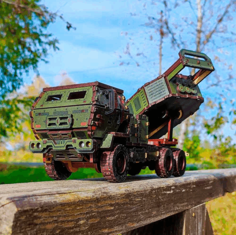 M142 HIMARS 3D Wooden Puzzle With Ukrainian Army Eblems 1/35. War in Ukraine - Image 17