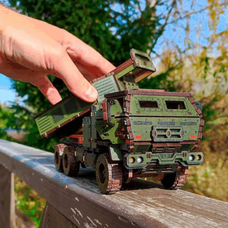 M142 HIMARS 3D Wooden Puzzle With Ukrainian Army Eblems 1/35. War in Ukraine - Image 18