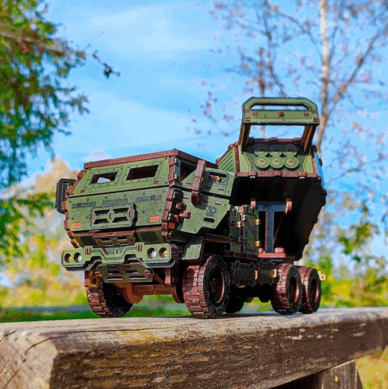 M142 HIMARS 3D Wooden Puzzle With Ukrainian Army Eblems 1/35. War in Ukraine - Image 10