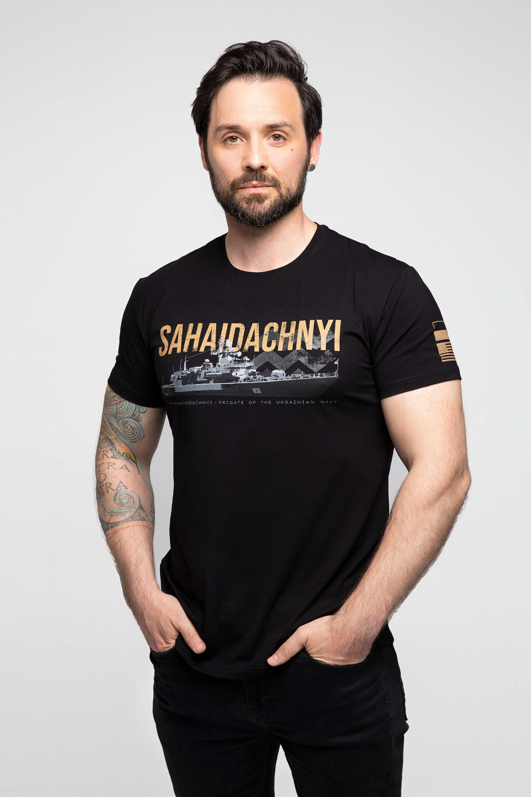 Man's T-shirt SAHAIDACHNYI War in Ukraine Patriotic