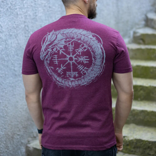 Man's T-shirt Uroboros Mythology Biker Brutal. War in Ukraine Patriotic