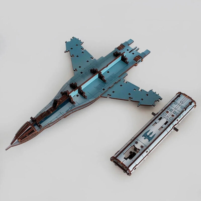 Mechanical Wooden 3D Puzzle Model Kit "F-16 Fighting Falcon" War in Ukraine - Image 18