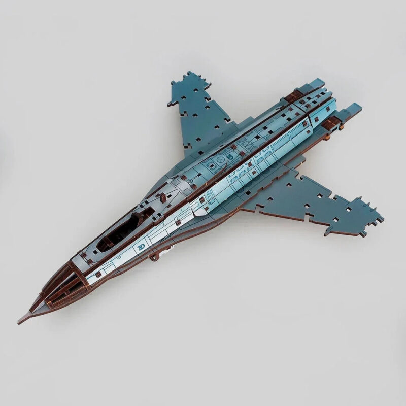 Mechanical Wooden 3D Puzzle Model Kit "F-16 Fighting Falcon" War in Ukraine - Image 20