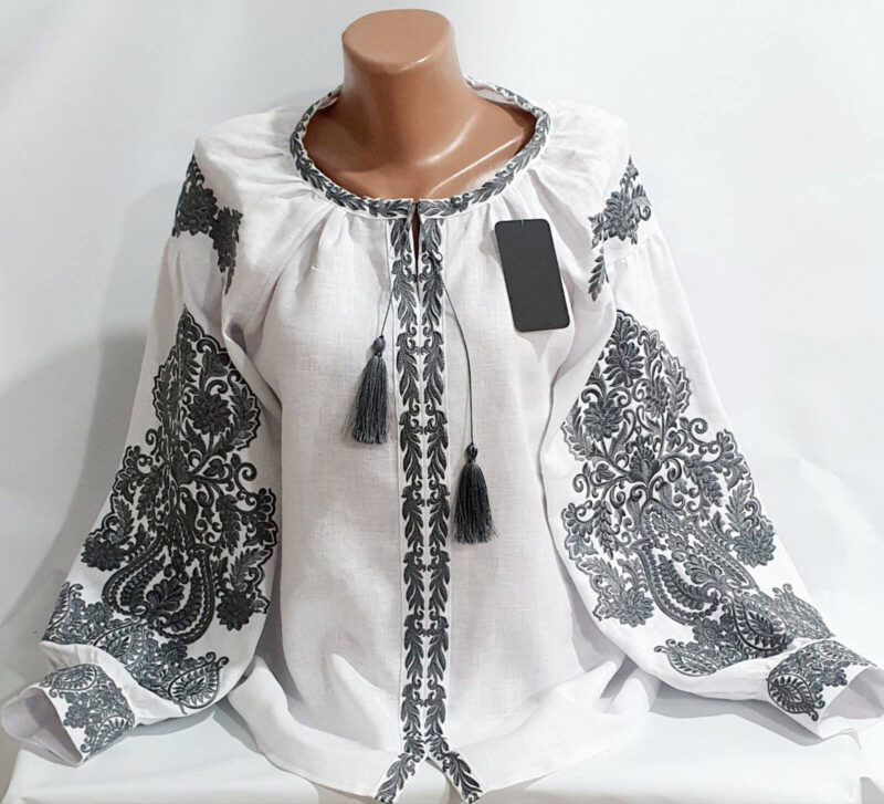Women's Linen blouse Individual Tailoring Shirt Vyshyvanka Embroidery Traditiona - Image 5