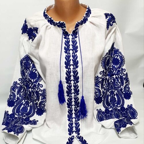 Women's Linen blouse Individual Tailoring Shirt Vyshyvanka Embroidery Traditiona
