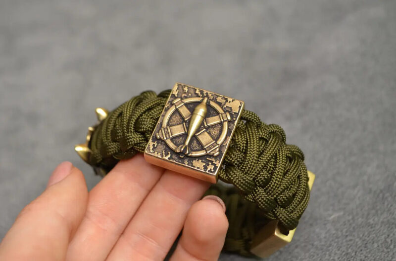 Bracelet Survival Paracord Jewelry Brutal "Wolf".  Сustom-sized - Image 2
