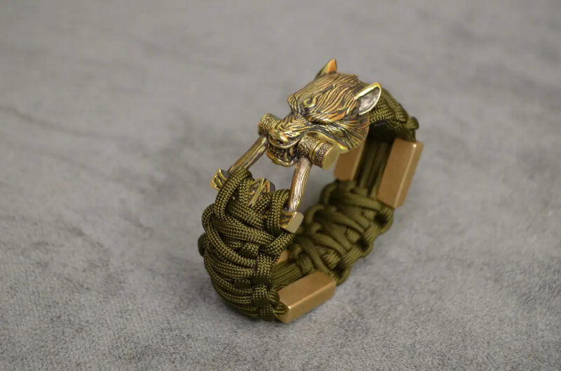 Bracelet Survival Paracord Jewelry Brutal "Wolf".  Сustom-sized - Image 3