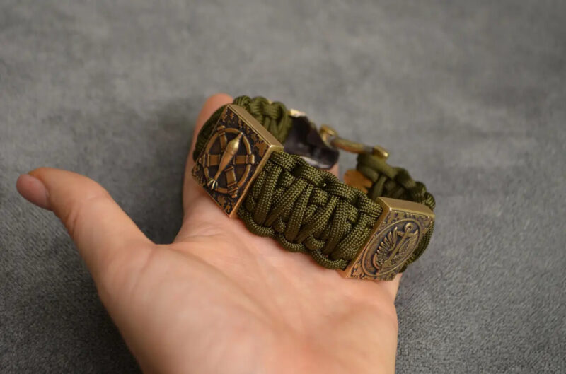 Bracelet Survival Paracord Jewelry Brutal "Wolf".  Сustom-sized - Image 5