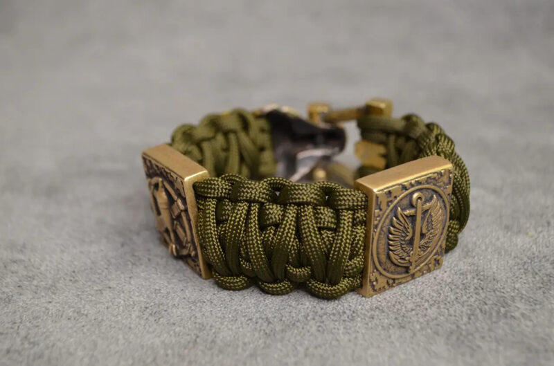 Bracelet Survival Paracord Jewelry Brutal "Wolf".  Сustom-sized - Image 6