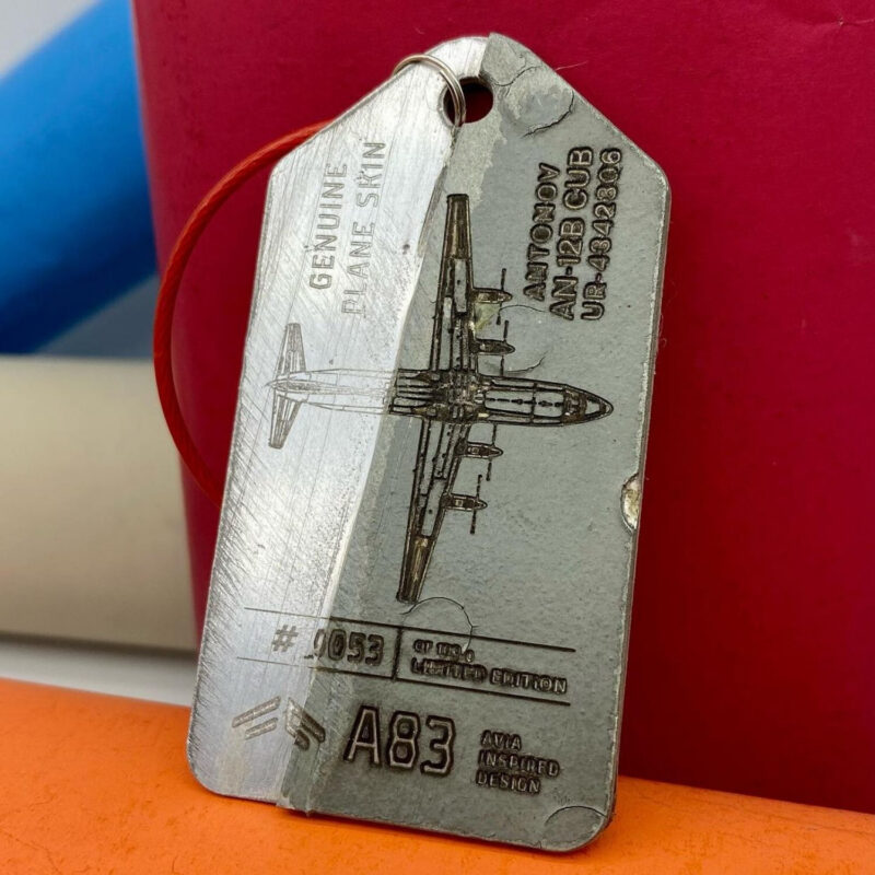 Fuselage Aircraft Original Skin Tag Keychain ANTONOV AN-12B Ukraine Airforce - Image 7