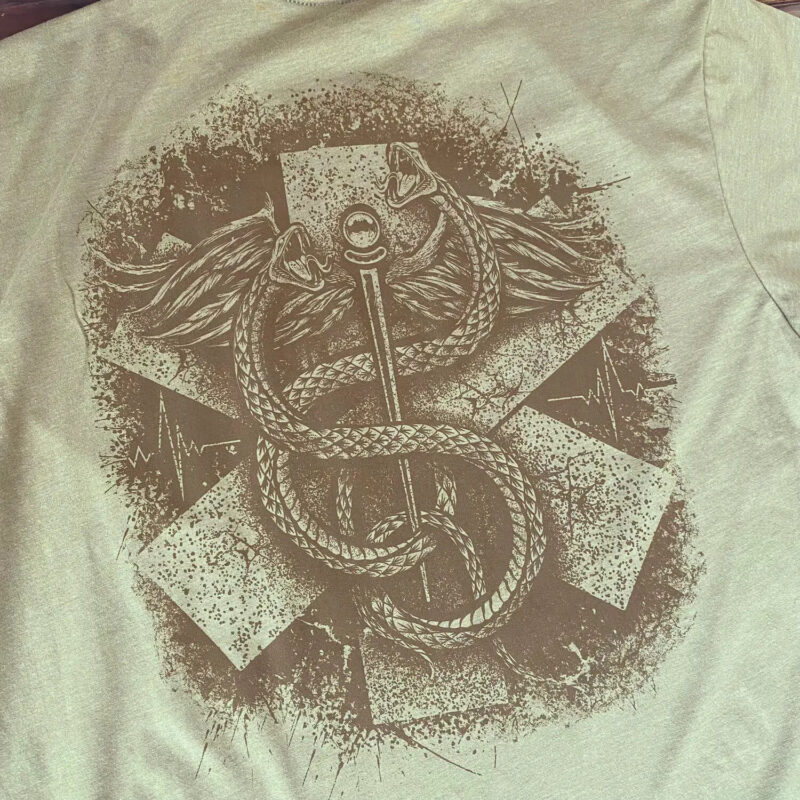 Man's T-shirt Paramedic Biker Brutal. War in Ukraine Patriotic - Image 2