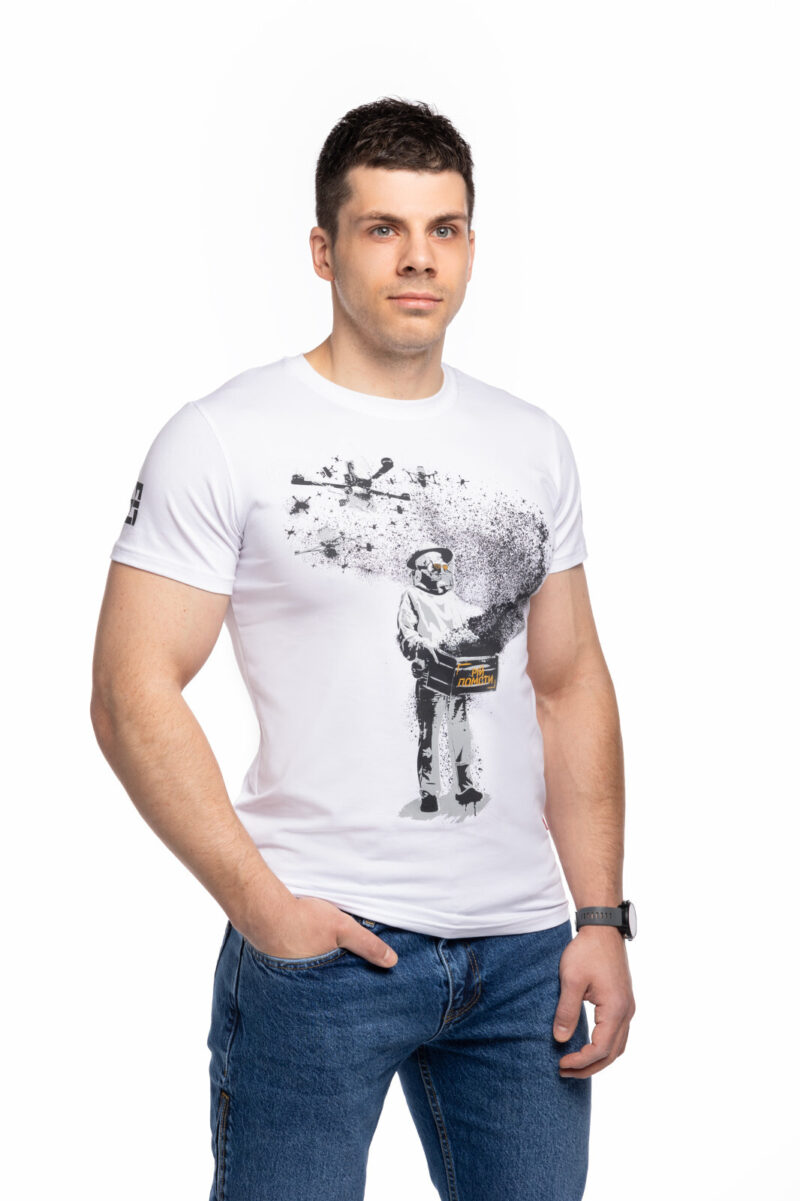 Man's T-shirt SWARM OF REVENGE  War in Ukraine Patriotic