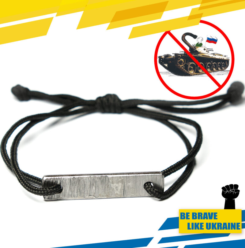 Ukrainian Support Bracelet Paracord Piece Inspired by Military Vehicle Conflict
