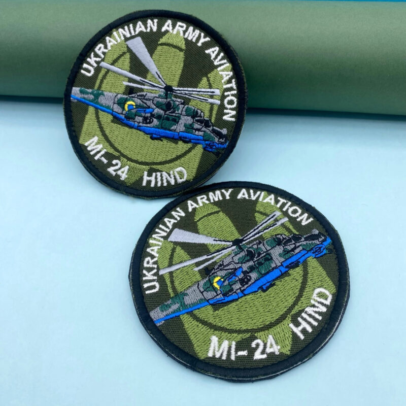 МІ-24 HIND Ukrainian Army Aviation Patch Aircraft Patch Ukrainian Air Force. - Image 2