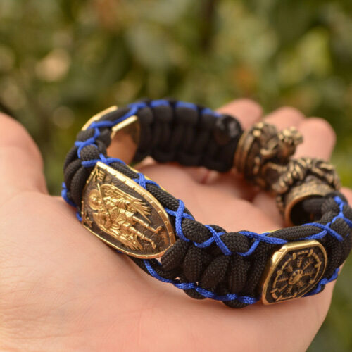 Bracelet Survival Paracord Jewelry "Archangel Lion". UNITED24 Brave Ukraine