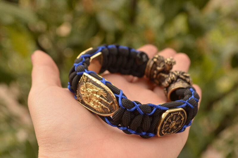 Bracelet Survival Paracord Jewelry "Archangel Lion". UNITED24 Brave Ukraine