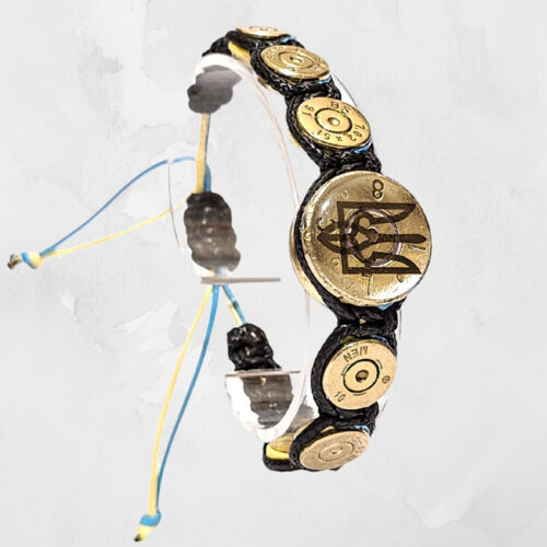 Bullet Casings Brutal Bracelet. Ammo jewelry Trident of Ukraine Gift For Men
