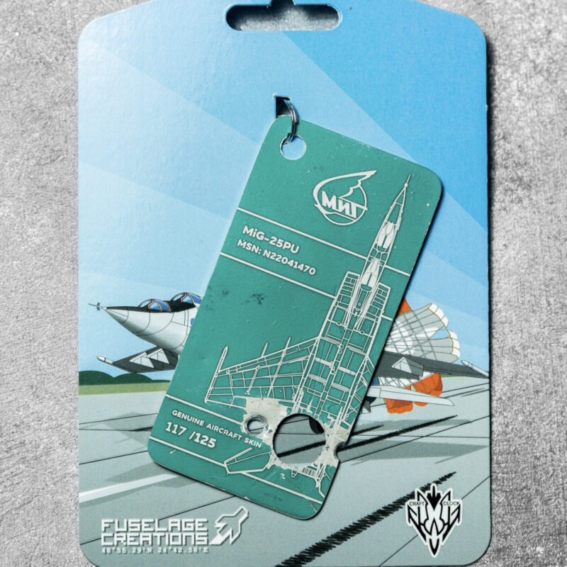 Fuselage Aircraft Original Skin Tag Keychain Tag MIG-25PU MSN:N22041470