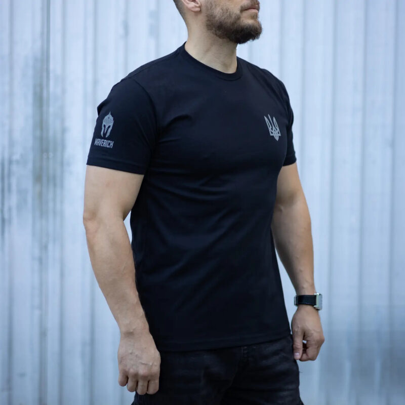 Man's T-shirt Kozak Cossack Biker Brutal. War in Ukraine Patriotic - Image 3