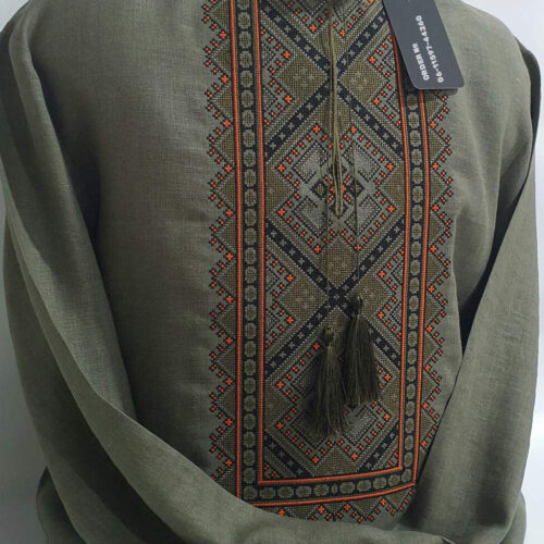 Men Linen Individual Tailoring Shirt Vyshyvanka Embroidery Traditional Ukrainian