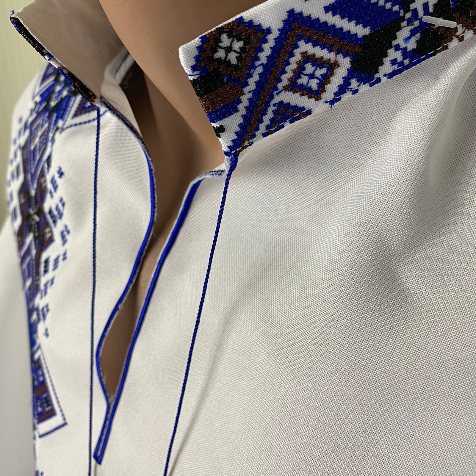 Men Linen Individual Tailoring Shirt Vyshyvanka Embroidery Traditional Ukrainian - Image 2