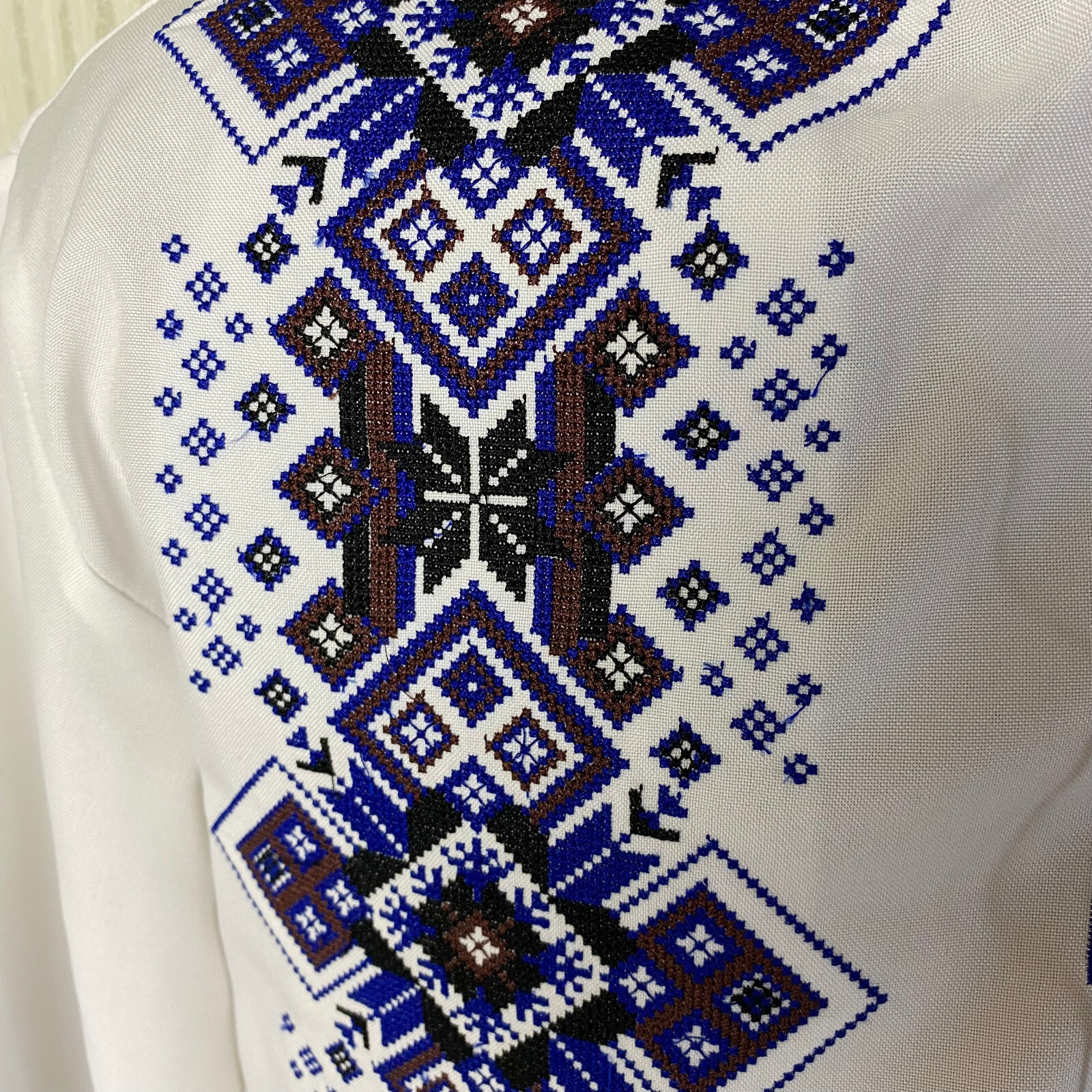 Men Linen Individual Tailoring Shirt Vyshyvanka Embroidery Traditional Ukrainian - Image 3
