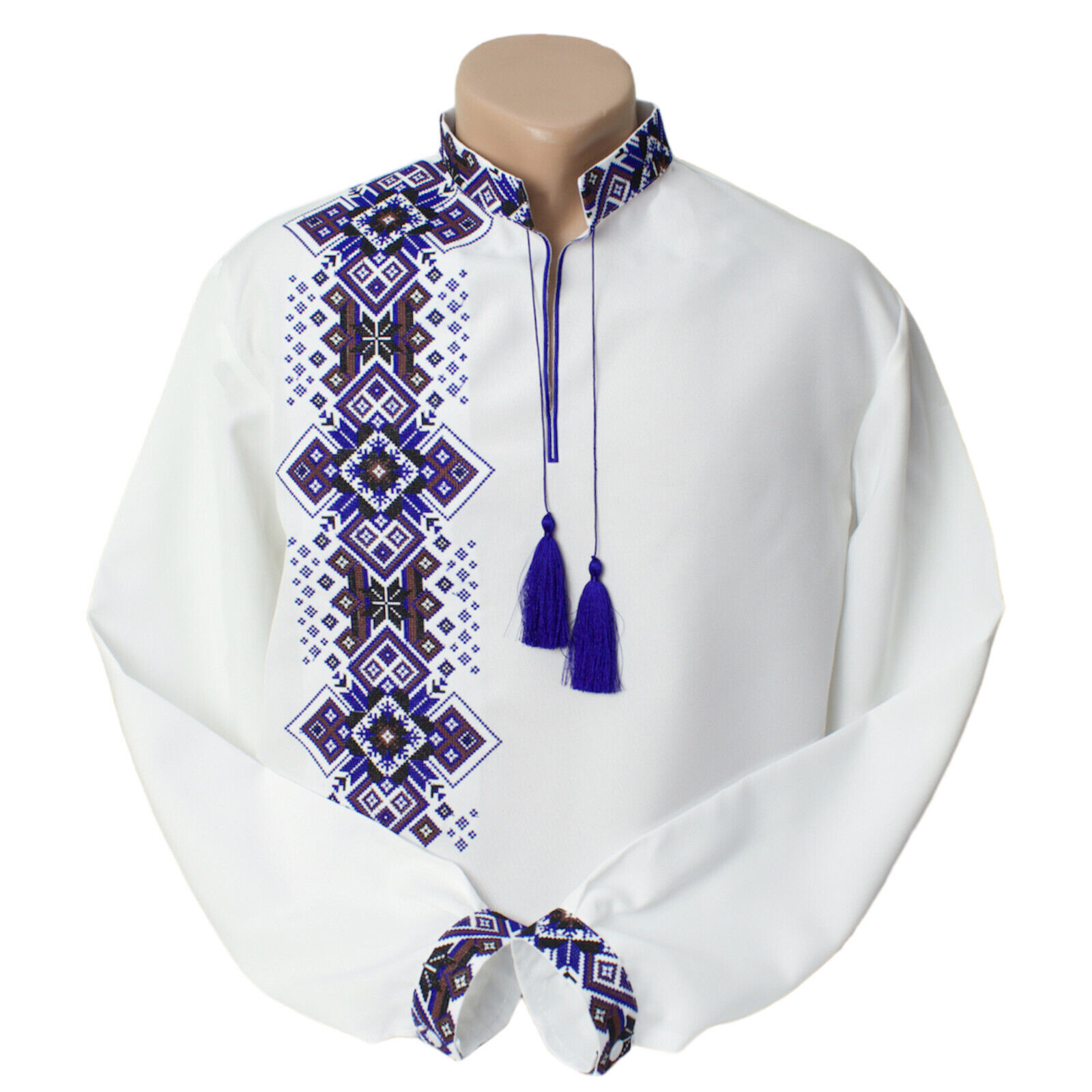 Men Linen Individual Tailoring Shirt Vyshyvanka Embroidery Traditional Ukrainian