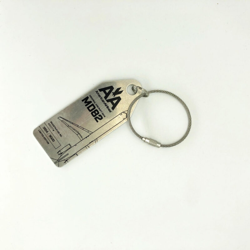 Fuselage Aircraft Original Skin Pendant Keychain Tag MD82 American Airlines - Image 3