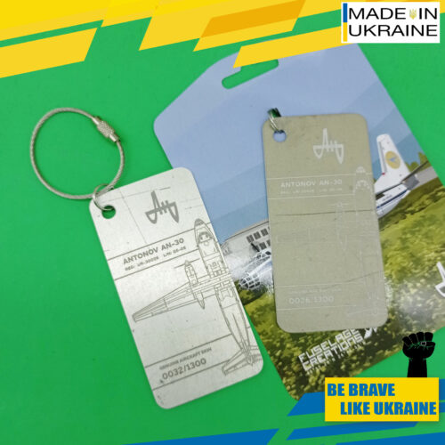 Fuselage Aircraft Original Skin Tag Keychain ANTONOV AN-30 Soviet Airforce