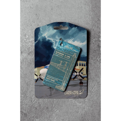 Fuselage Aircraft Original Skin Tag Keychain Tag IL-18 USSR-75661 S/N: 006-05