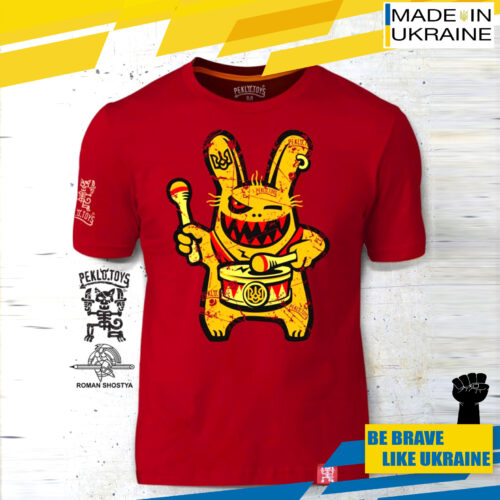 Man's T-shirt Toothy Bunny Peklo HELL War in Ukraine  Patriotic