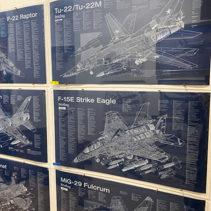 Poster F-14A Tomcat fighter jet Blueprint. Thick blue paper - Image 3