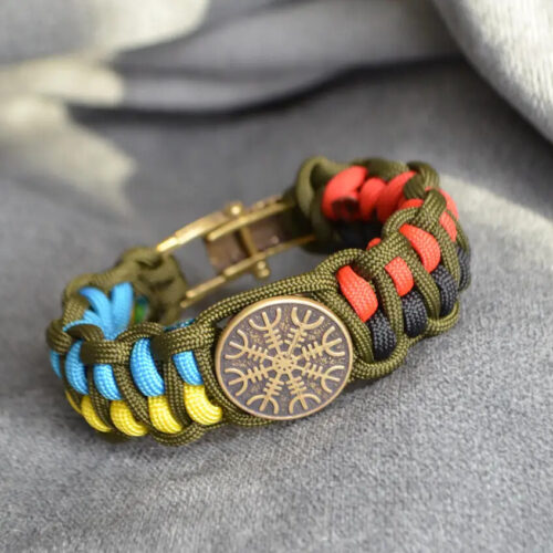 Bracelet Survival Paracord Jewelry Brutal "Слава Україні".  Сustom-sized