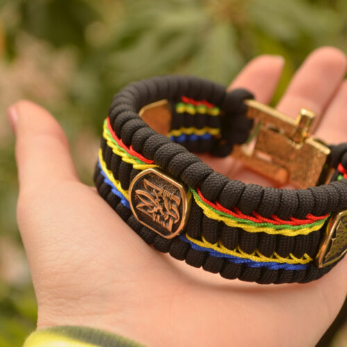 Bracelet Survival Paracord Jewelry "Cossack Rune". UNITED24 Brave Ukraine