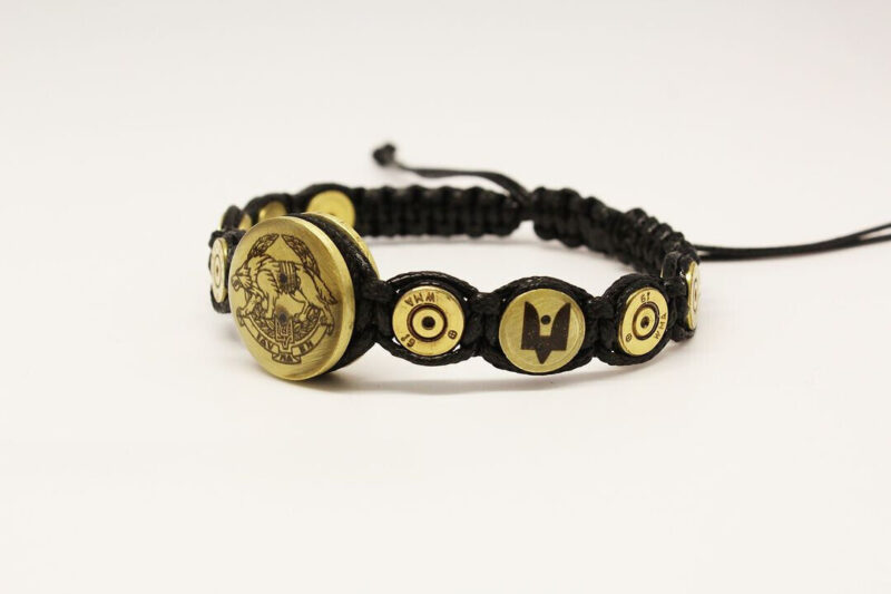 Bullet Casings Brutal Bracelet. Ammo jewelry Ukraine Symbol Trident Gift For Men - Image 2