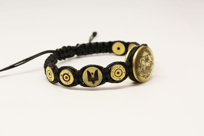 Bullet Casings Brutal Bracelet. Ammo jewelry Ukraine Symbol Trident Gift For Men - Image 3