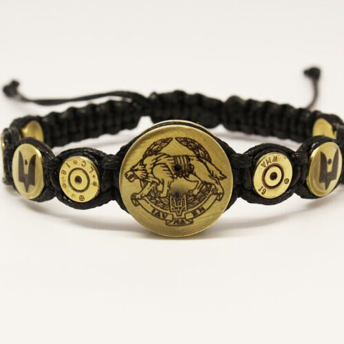 Bullet Casings Brutal Bracelet. Ammo jewelry Ukraine Symbol Trident Gift For Men