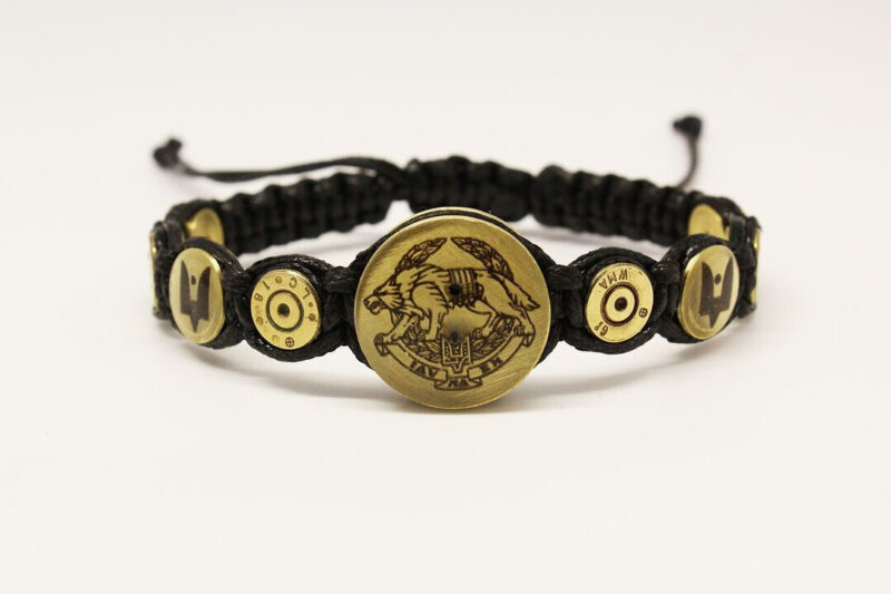 Bullet Casings Brutal Bracelet. Ammo jewelry Ukraine Symbol Trident Gift For Men